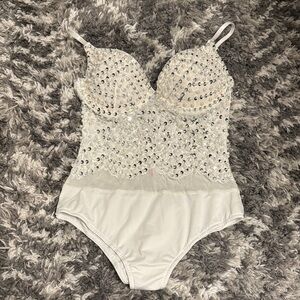 Windsor Silver and Cream Embellished Bra